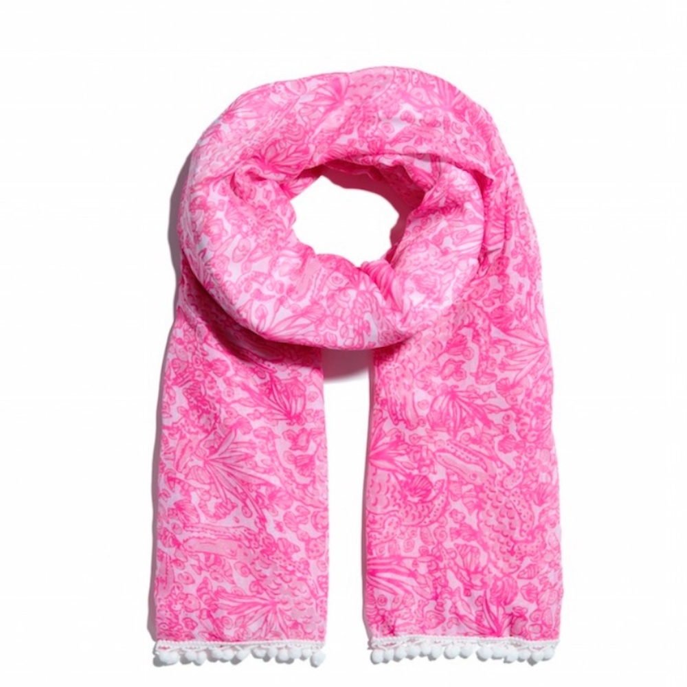 Lilly Pulitzer x target pompom scarf
